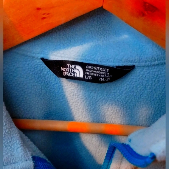 The North Face Zip Up Trim Fleece Jacket Girls Size L (14-16) - Picture 3 of 4